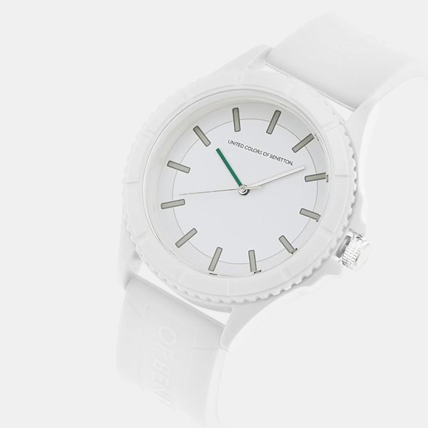 Iconic Men Quartz White Dial Analog Silicone Watch UWUCG1005