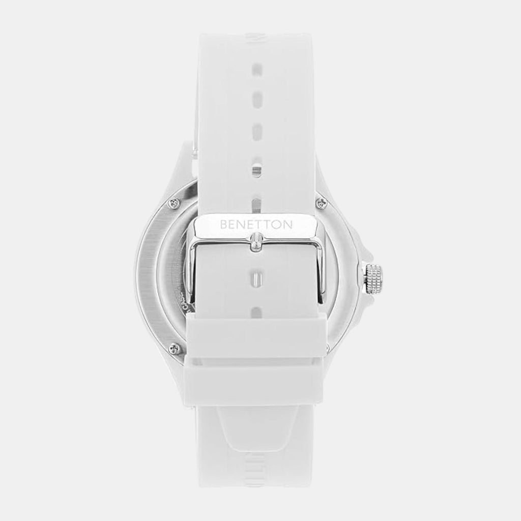 Iconic Men Quartz White Dial Analog Silicone Watch UWUCG1005