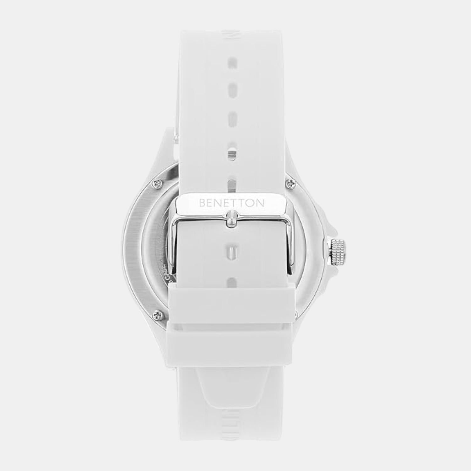 Iconic Men Quartz White Dial Analog Silicone Watch UWUCG1005