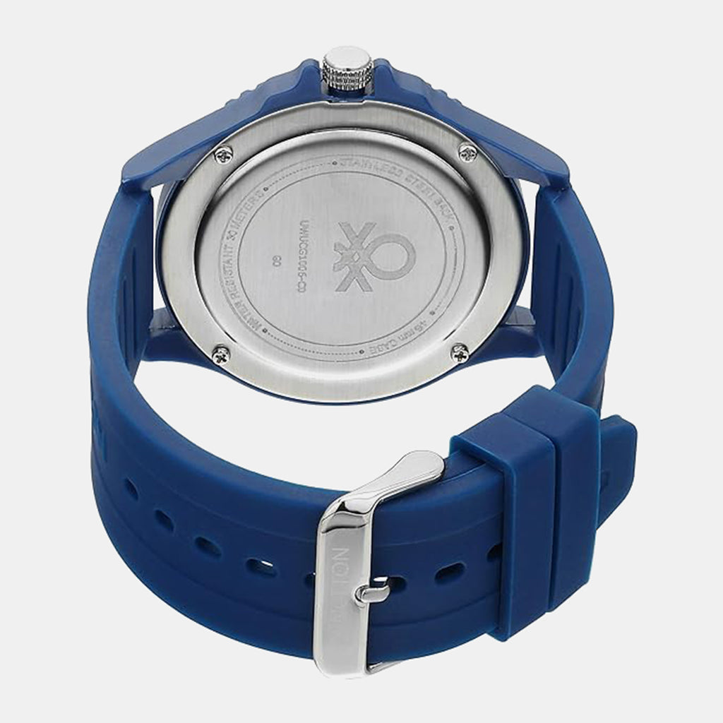 Iconic Men Quartz Blue Dial Analog Silicone Watch UWUCG1006