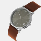 Signature Men Quartz Slaty Dial Analog Leather Watch UWUCG1304