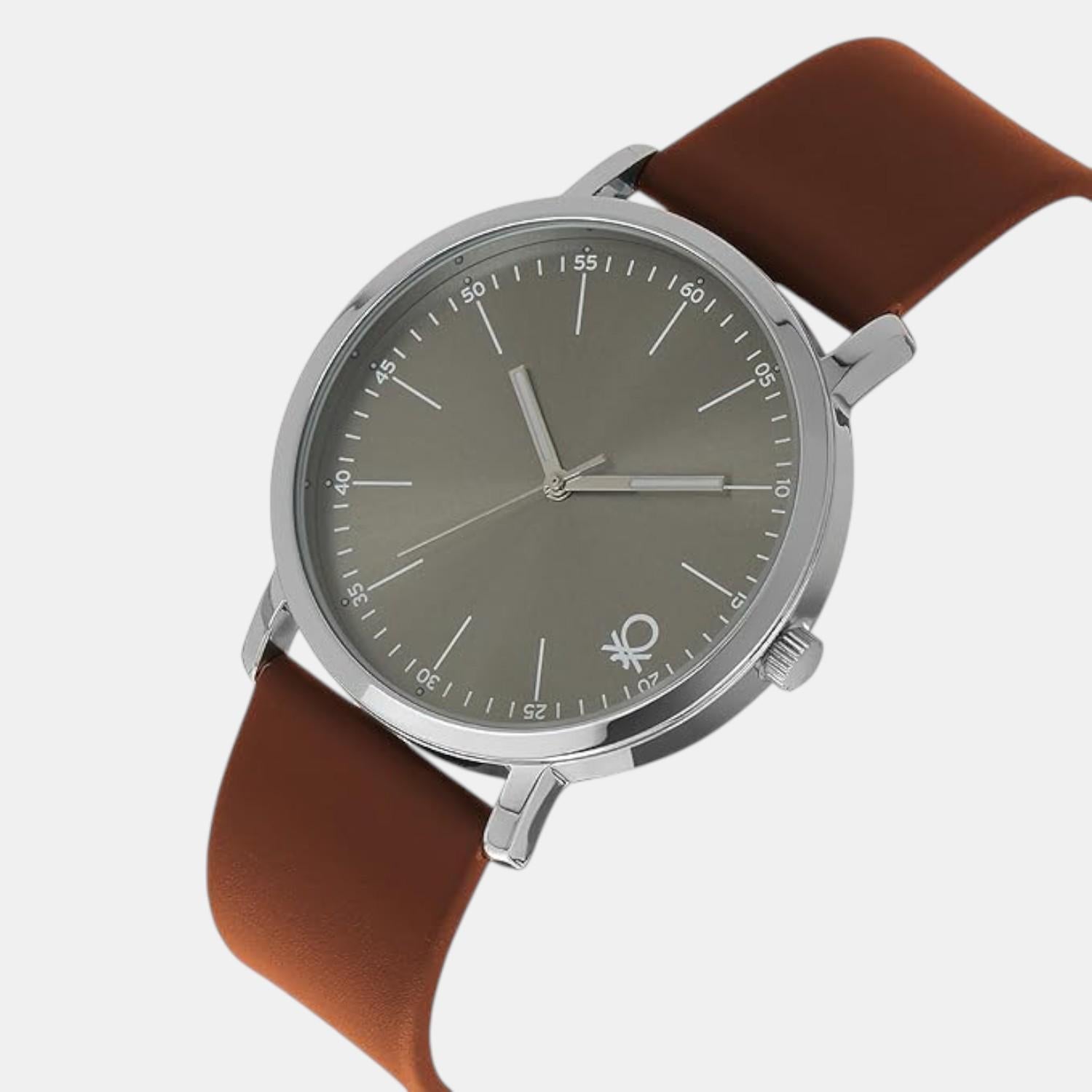 Signature Men Quartz Slaty Dial Analog Leather Watch UWUCG1304