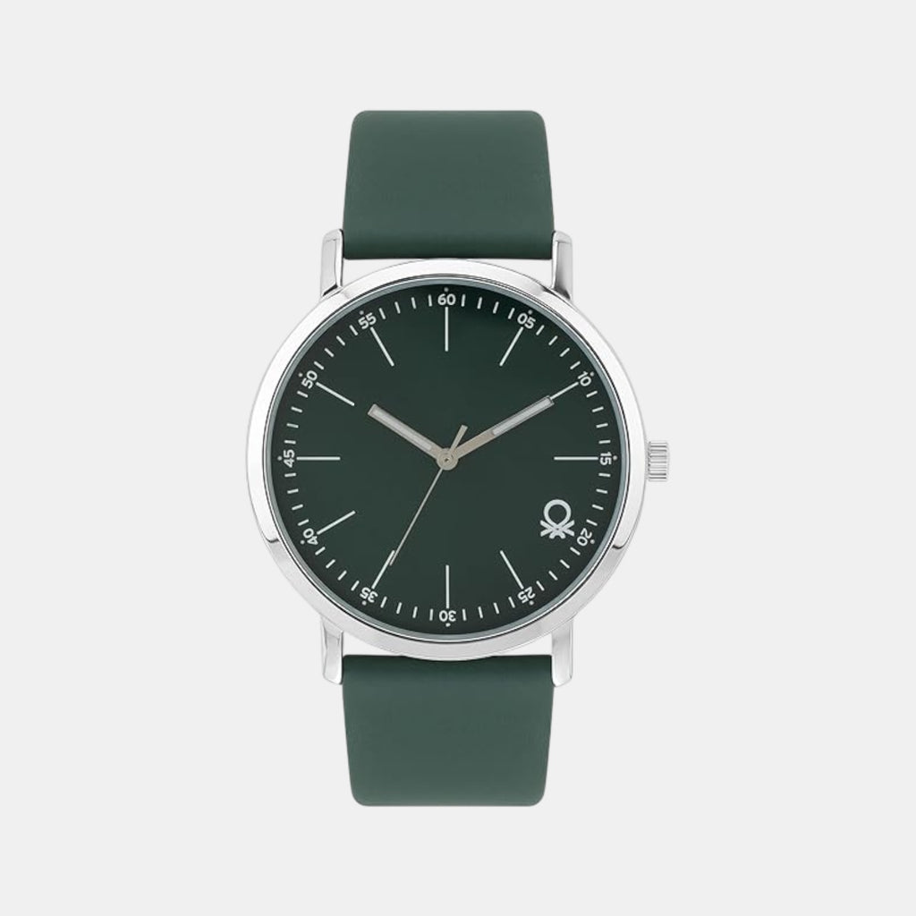 Signature Men Quartz Green Dial Analog Leather Watch UWUCG1305