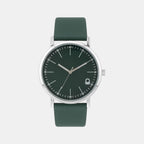 Signature Men Quartz Green Dial Analog Leather Watch UWUCG1305