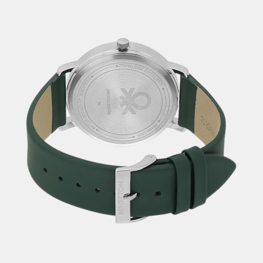Signature Men Quartz Green Dial Analog Leather Watch UWUCG1305