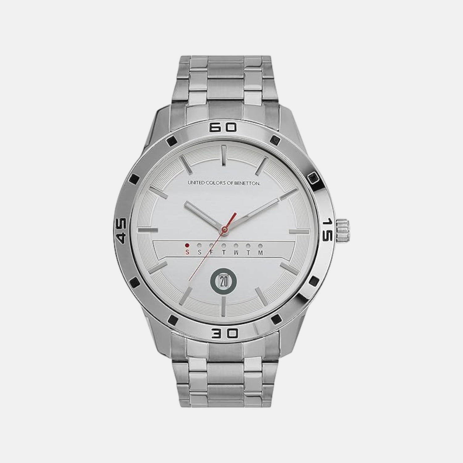 Signature Men Quartz Silver Dial Analog Stainless Steel Watch UWUCG1606