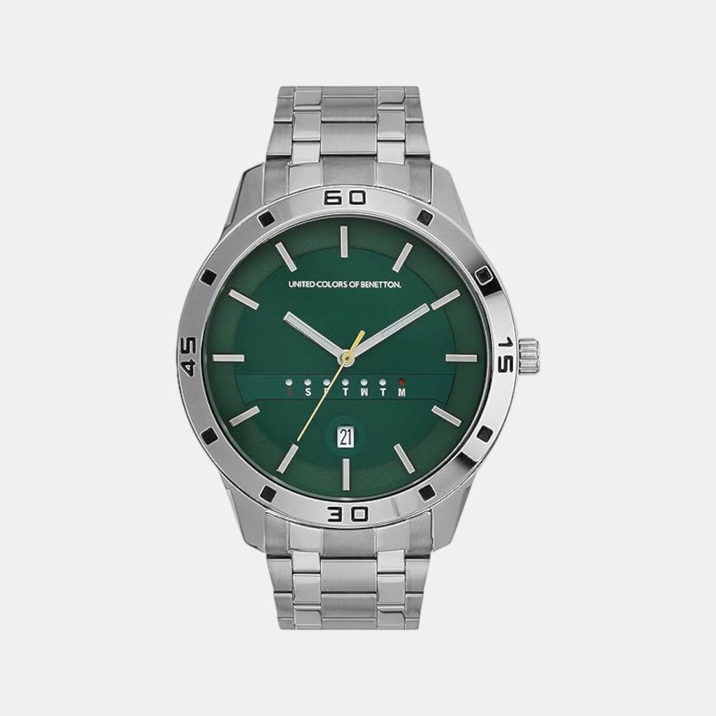 Signature Men Quartz Green Dial Analog Stainless Steel Watch UWUCG1607