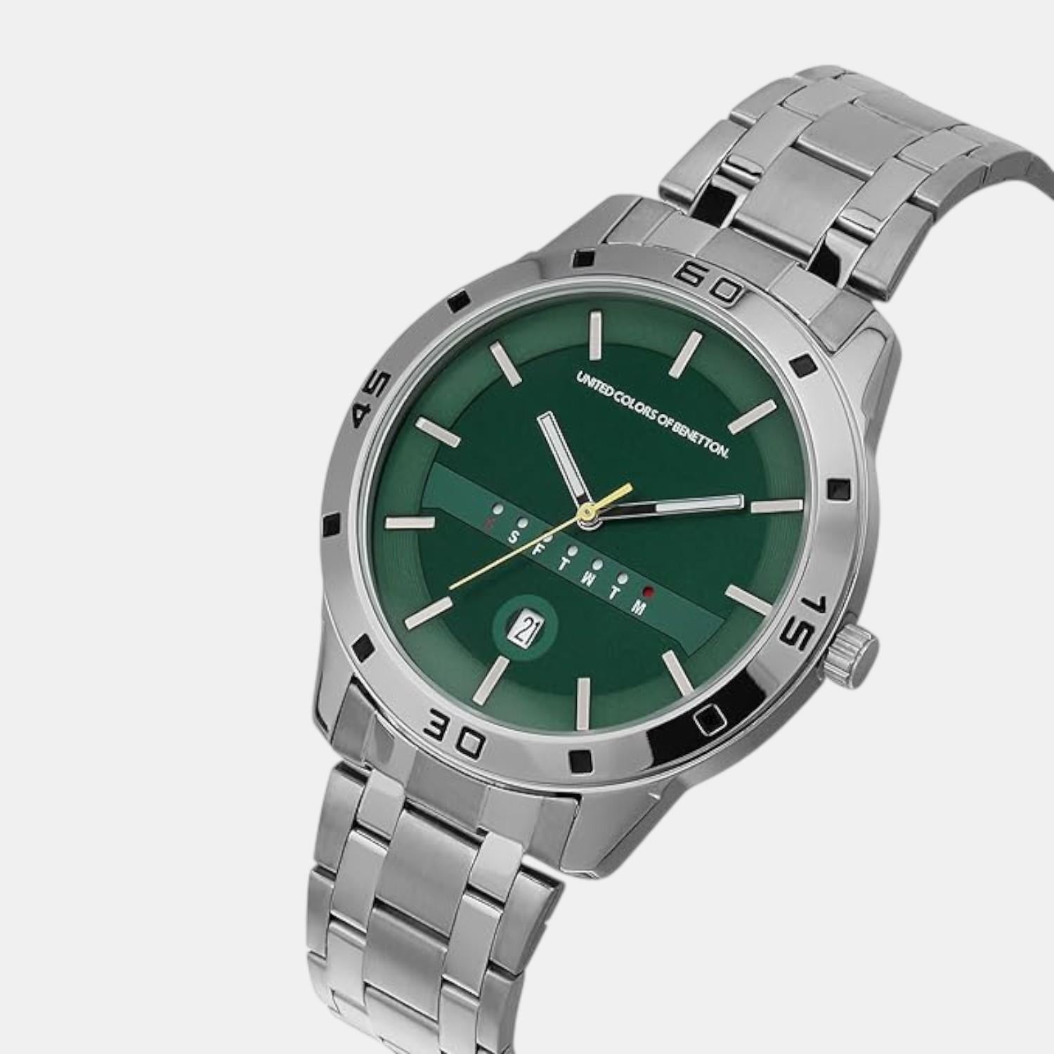 Signature Men Quartz Green Dial Analog Stainless Steel Watch UWUCG1607