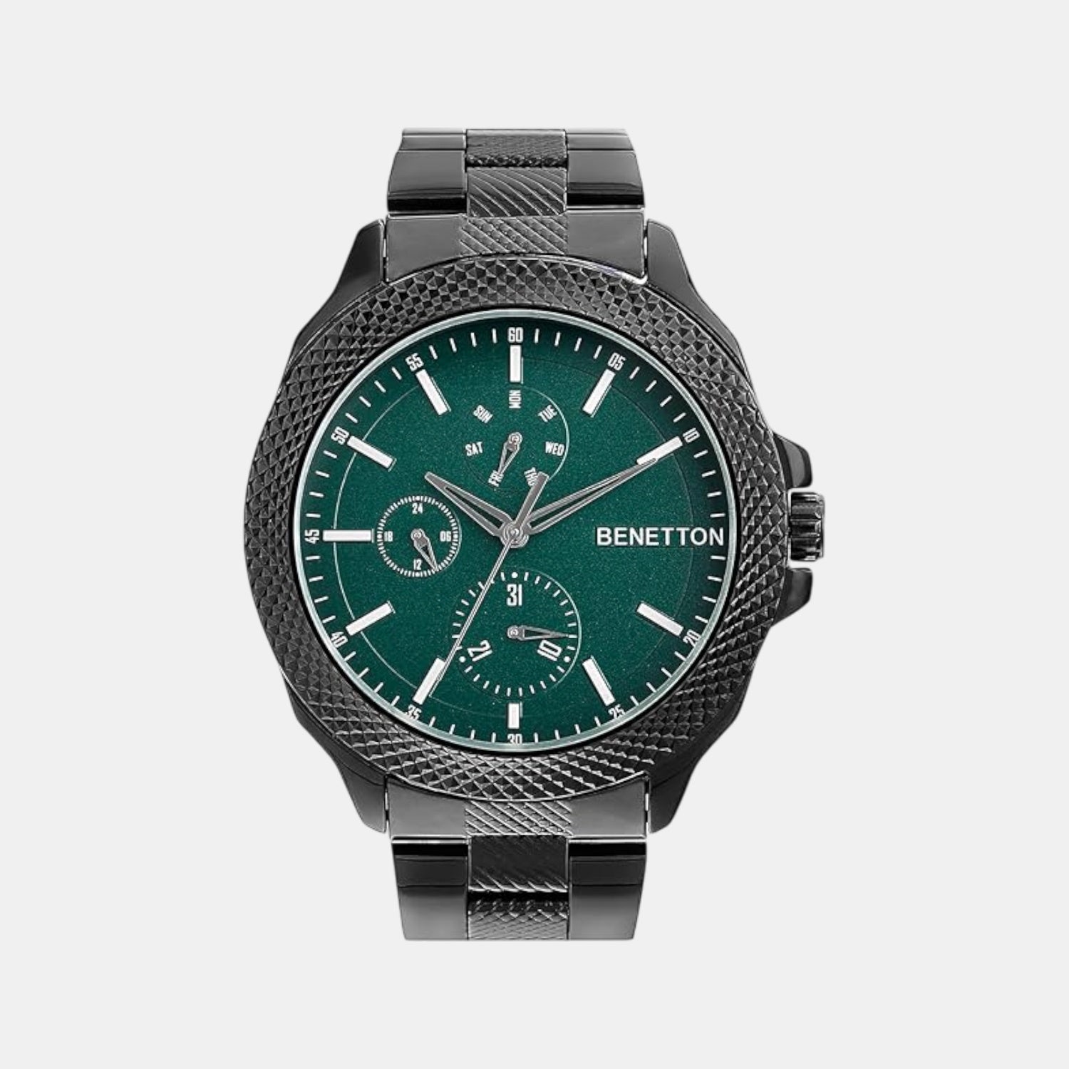 Signature Men Quartz Green Dial Multi-Function Stainless Steel Watch UWUCG1702