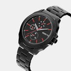 Signature Men Quartz Black Dial Multi-Function Stainless Steel Watch UWUCG1703