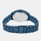 Signature Men Quartz Blue Dial Multi-Function Stainless Steel Watch UWUCG1704