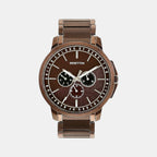 Signature Men Quartz Brown Dial Multi-Function Stainless Steel Watch UWUCG1801