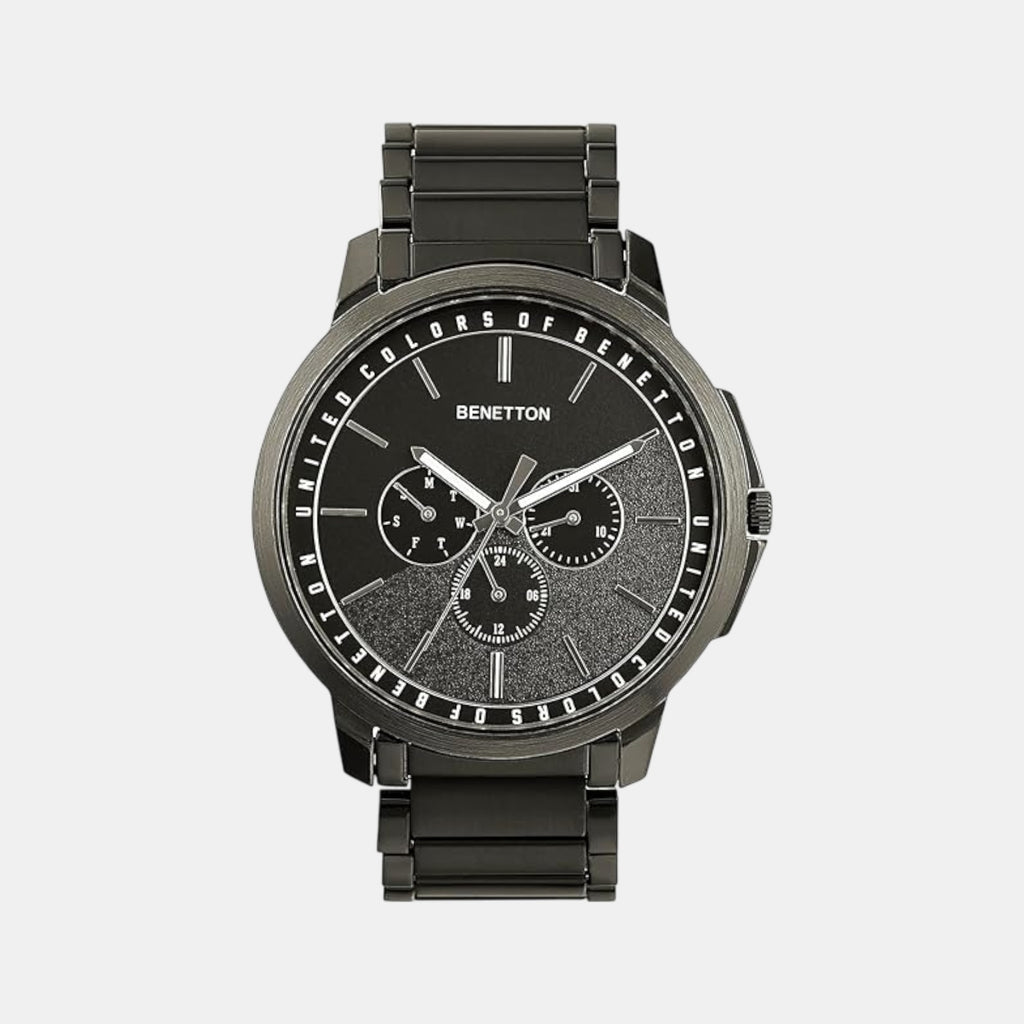 Signature Men Quartz Black Dial Multi-Function Stainless Steel Watch UWUCG1802