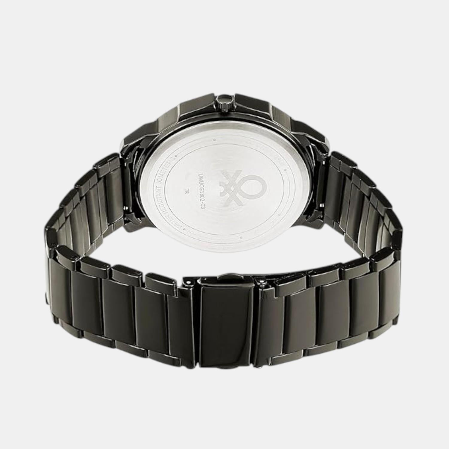 Signature Men Quartz Black Dial Multi-Function Stainless Steel Watch UWUCG1802