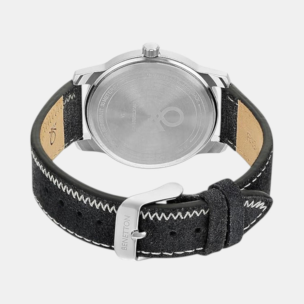 Iconic Men Quartz Blue Dial Analog Leather Watch UWUCG2001