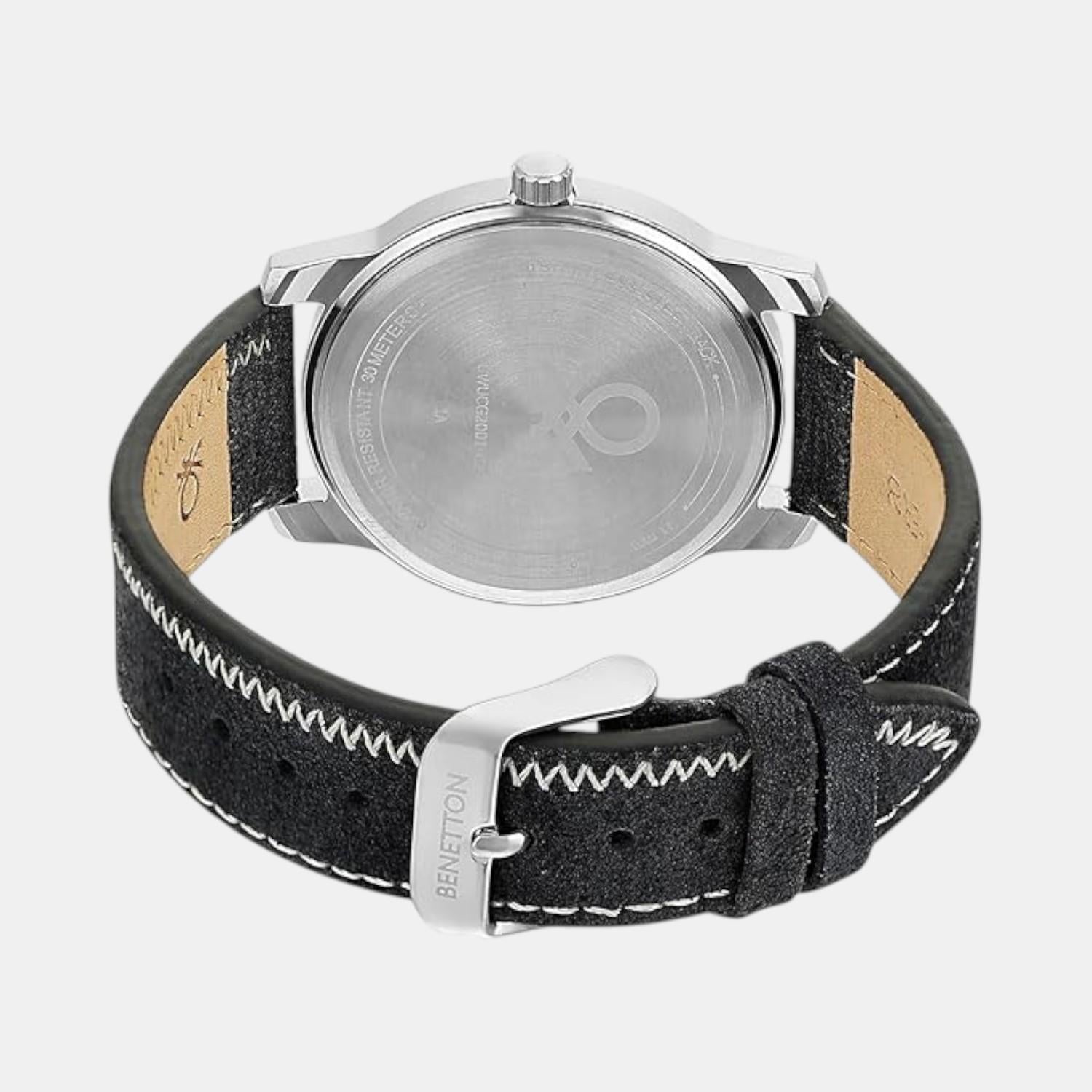 Iconic Men Quartz Blue Dial Analog Leather Watch UWUCG2001