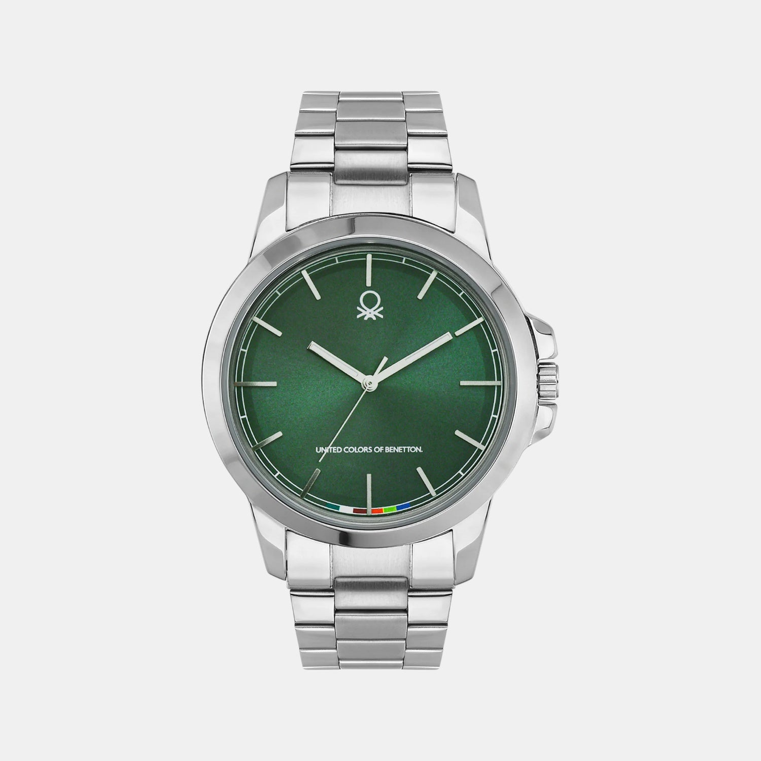 Signature Men Quartz Green Dial Analog Stainless Steel Watch UWUCG2100