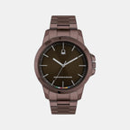Signature Men Quartz Brown Dial Analog Stainless Steel Watch UWUCG2101