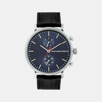 Signature Men Quartz Blue Dial Multi-Function Leather Watch UWUCG2200