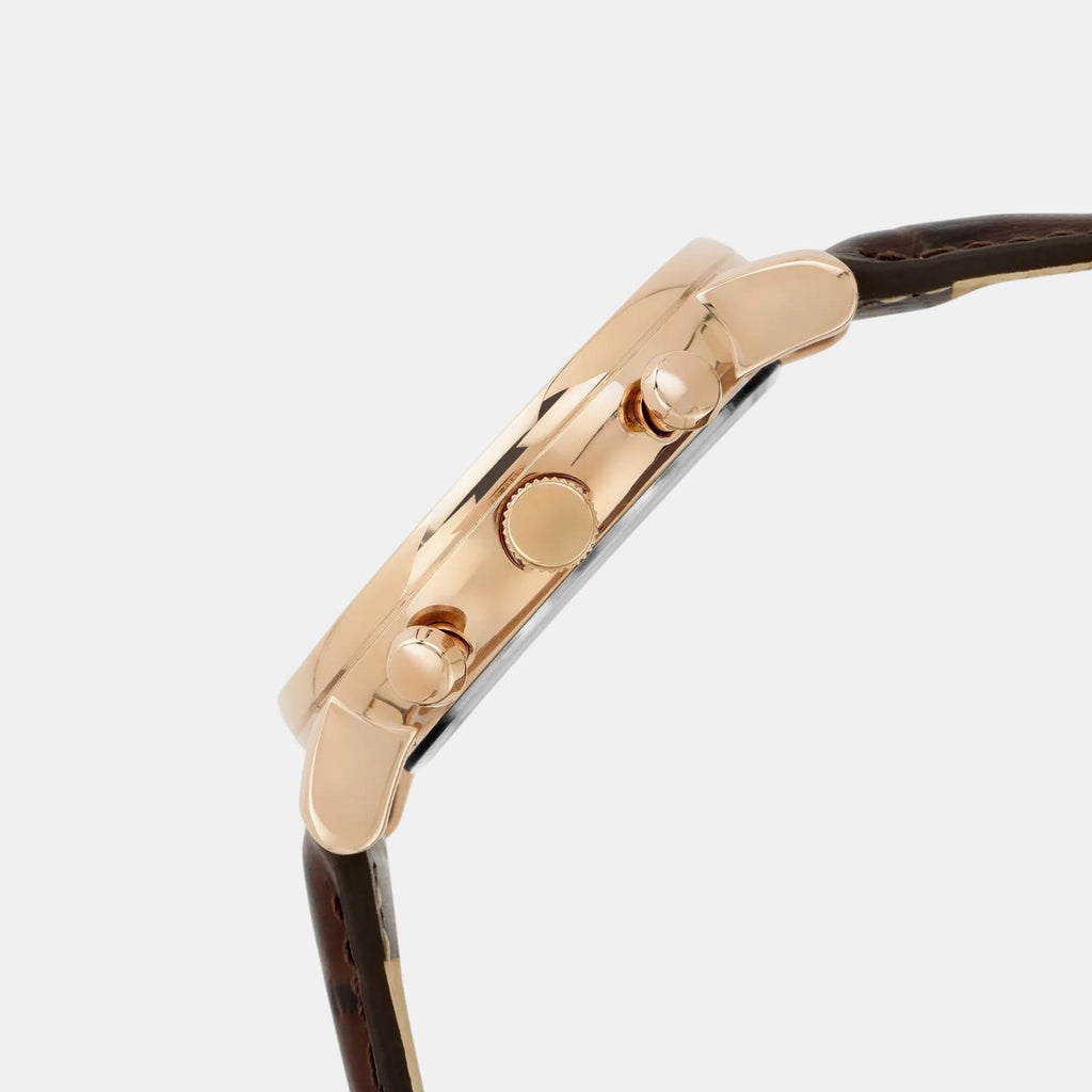 Signature Men Quartz Black Dial Multi-Function Leather Watch UWUCG2201