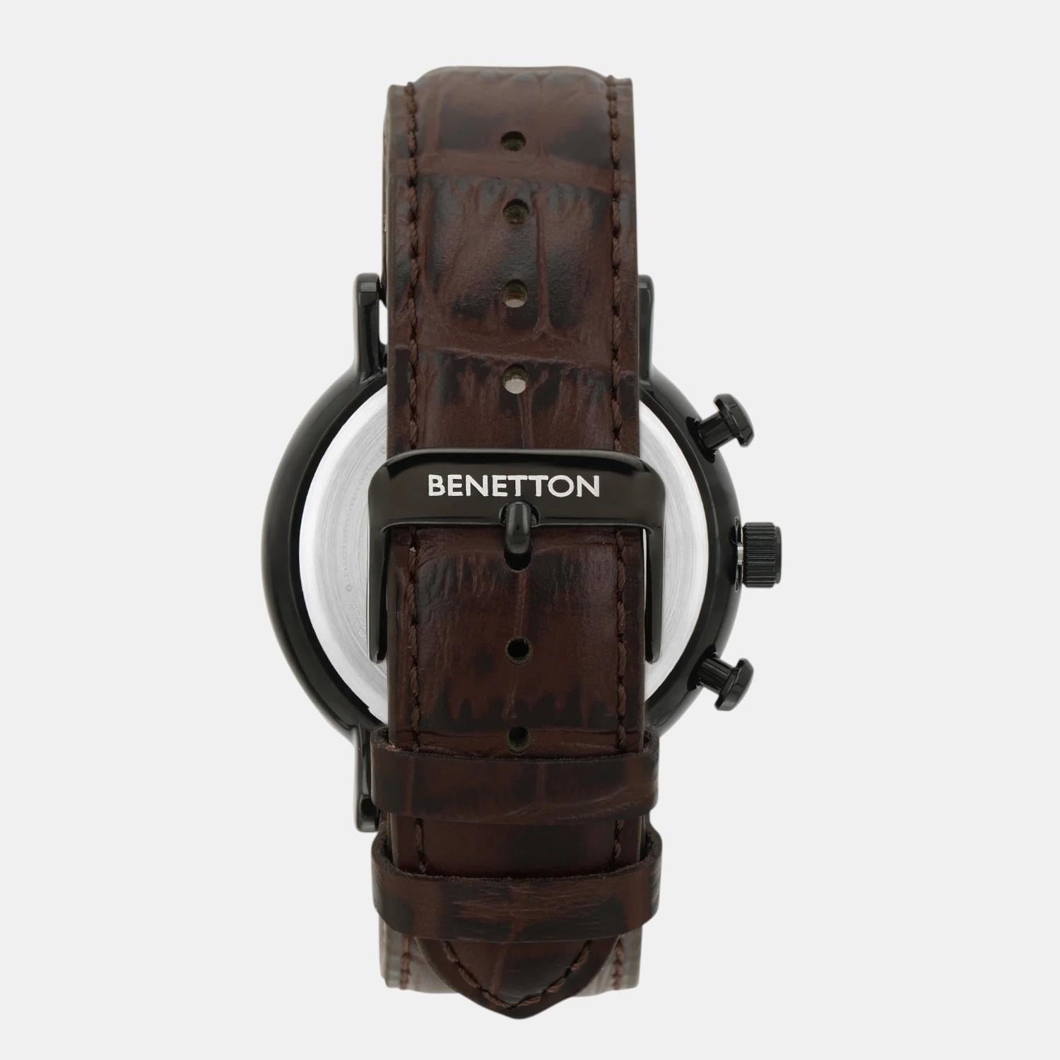 Signature Men Quartz Green Dial Multi-Function Leather Watch UWUCG2202