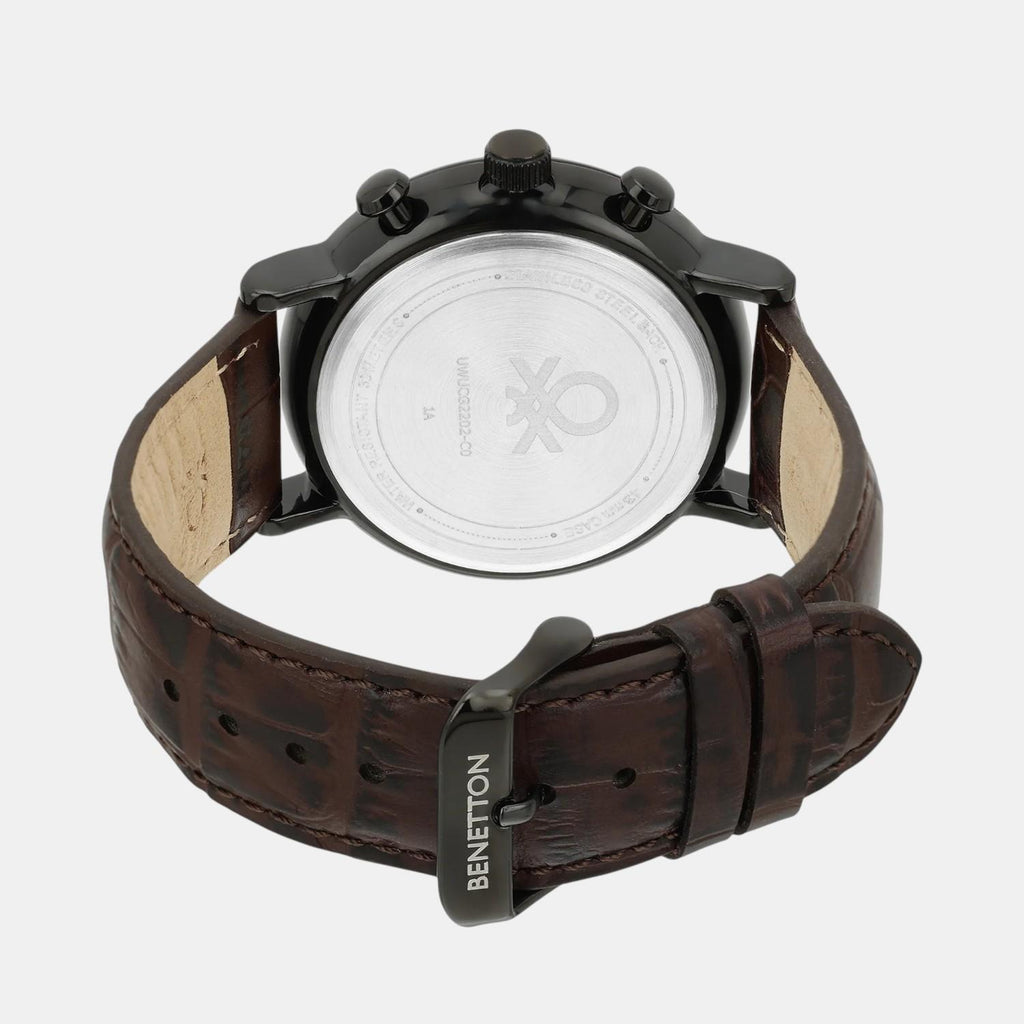 Signature Men Quartz Green Dial Multi-Function Leather Watch UWUCG2202