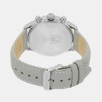 Signature Men Quartz Silver Dial Multi-Function Leather Watch UWUCG2400