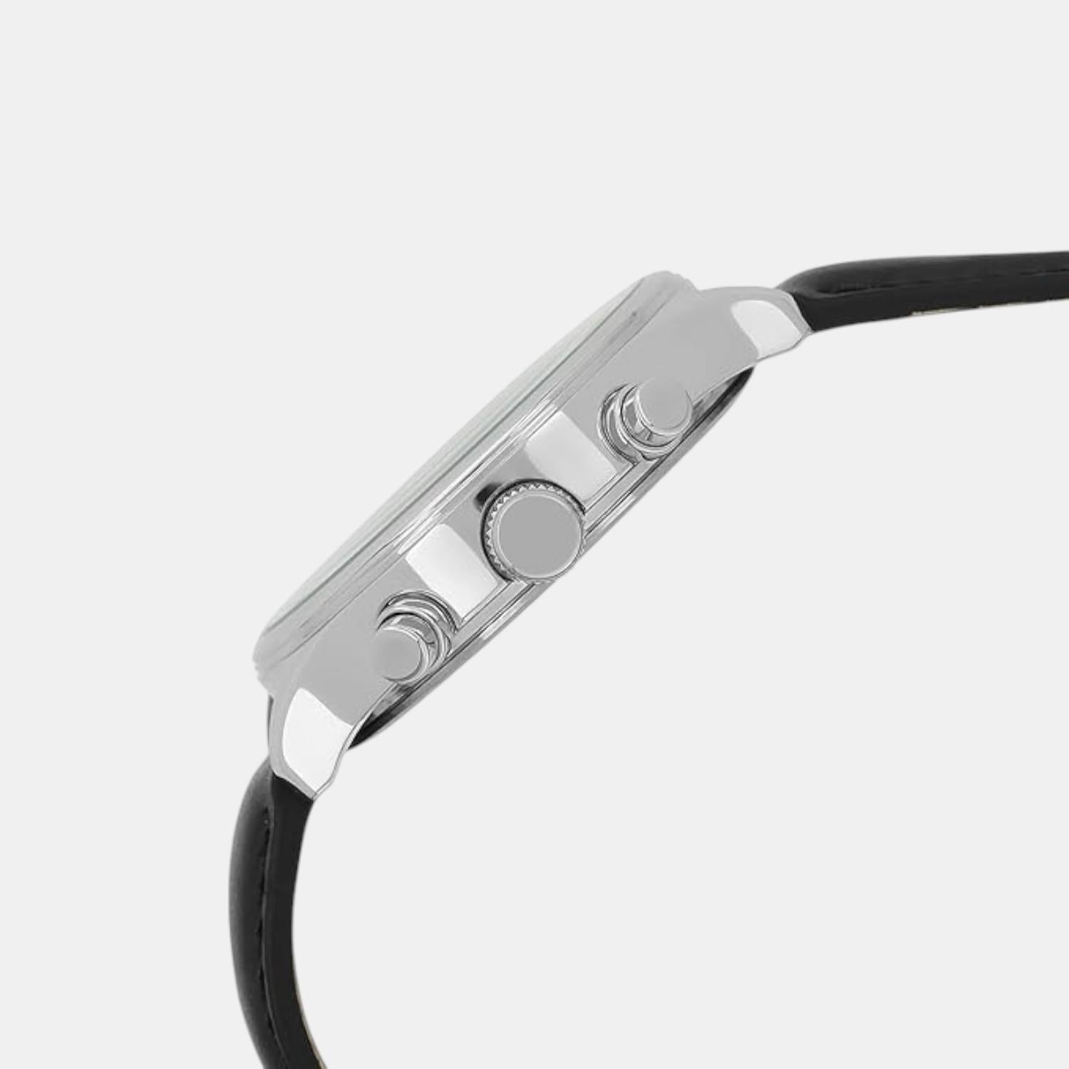 Signature Men Quartz Black Dial Multi-Function Leather Watch UWUCG2401