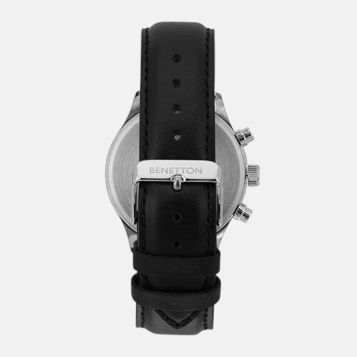 Signature Men Quartz Black Dial Multi-Function Leather Watch UWUCG2401