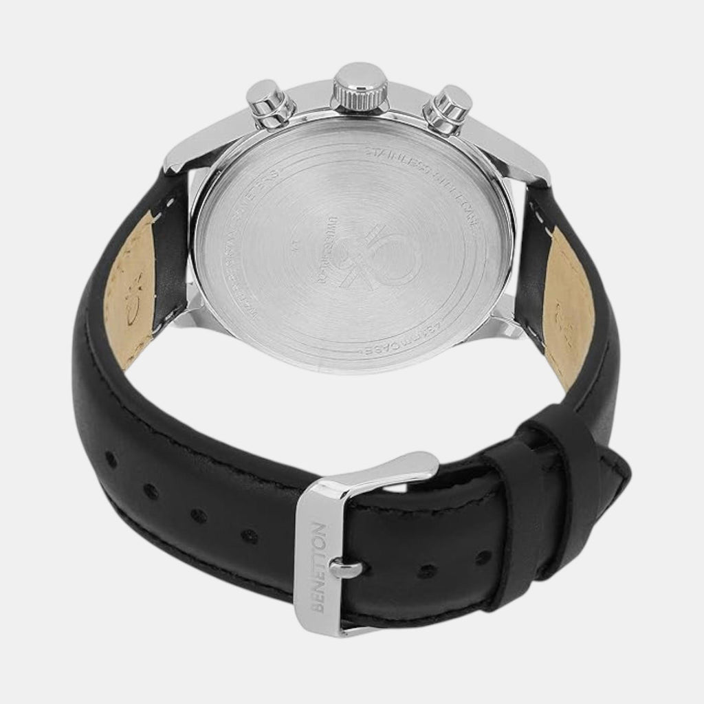 Signature Men Quartz Black Dial Multi-Function Leather Watch UWUCG2401