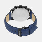 Signature Men Quartz Blue Dial Multi-Function Leather Watch UWUCG2402