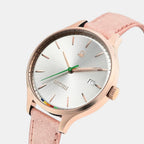 Social Women Quartz Silver Dial Analog Leather Watch UWUCL0100