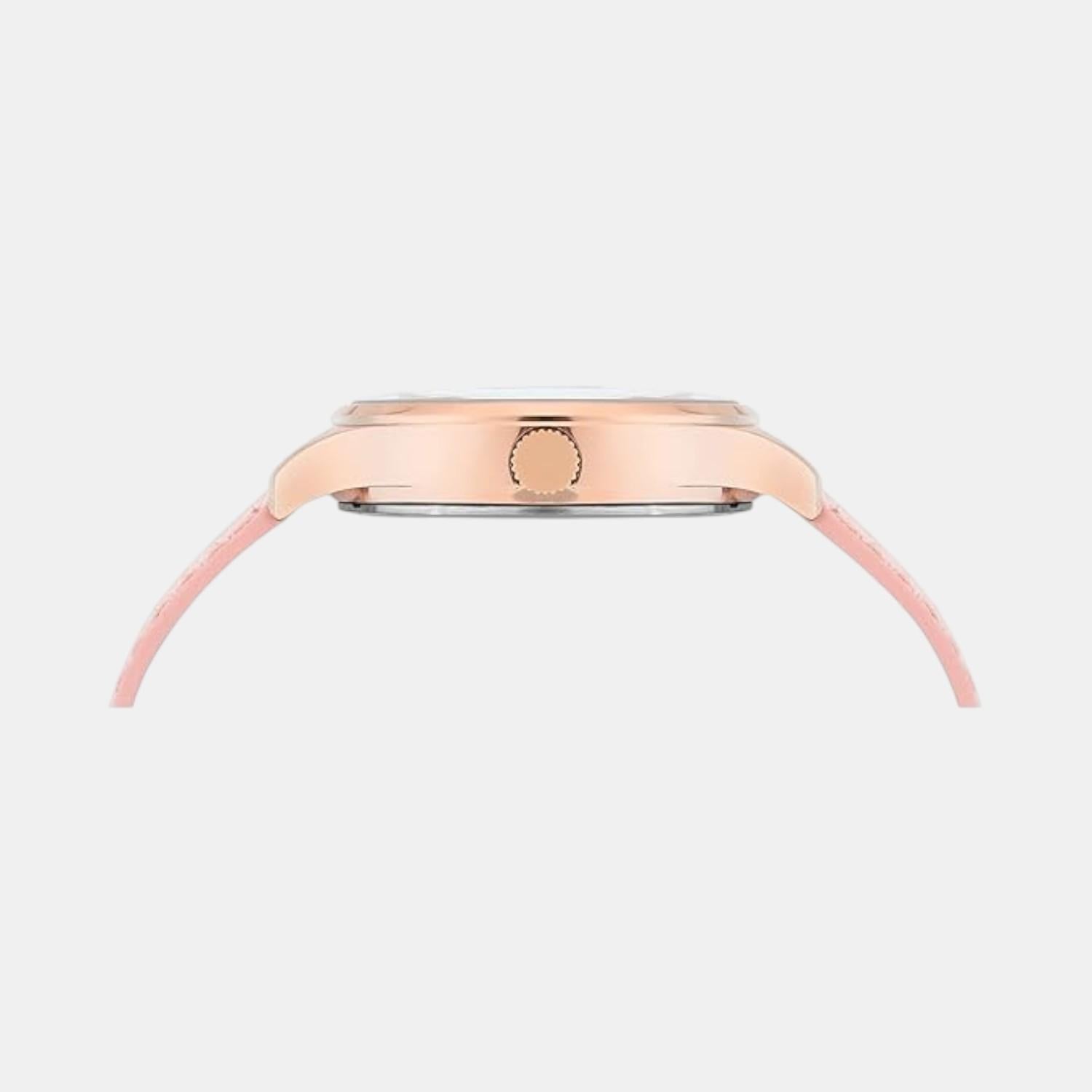 Social Women Quartz Silver Dial Analog Leather Watch UWUCL0100