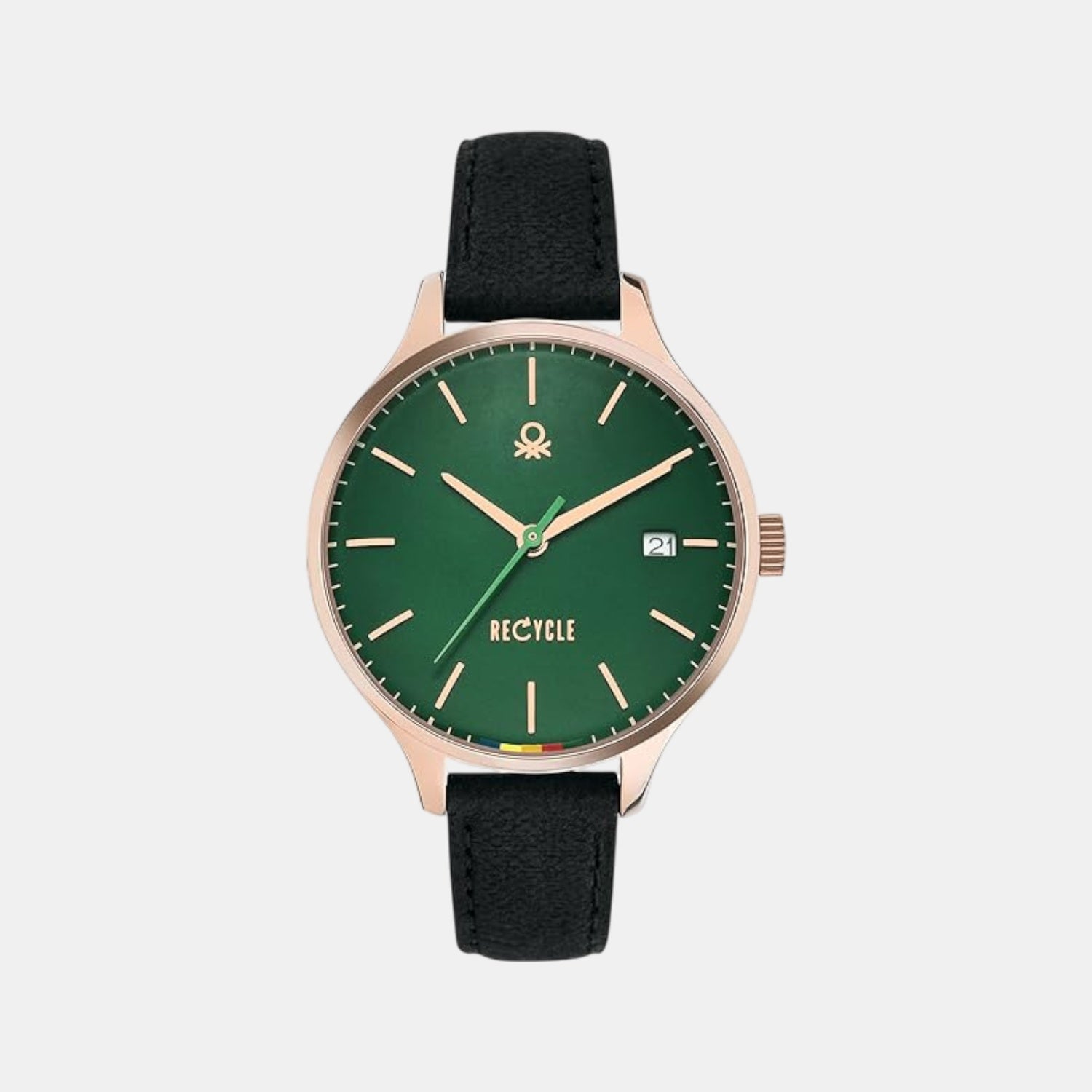 Social Women Quartz Green Dial Analog Leather Watch UWUCL0102