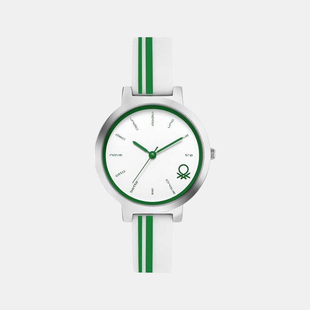 Signature Women Quartz White Dial Analog Silicone Watch UWUCL0200