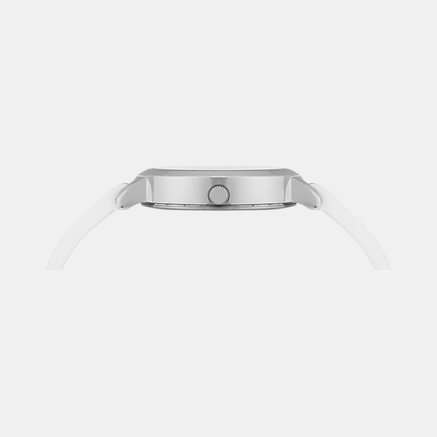 Signature Women Quartz White Dial Analog Silicone Watch UWUCL0200