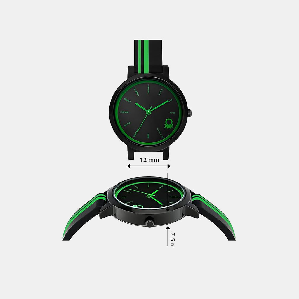 Signature Women Quartz Black Dial Analog Silicone Watch UWUCL0203