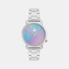 Iconic Women Quartz Purple & Blue Dial Analog Stainless Steel Watch UWUCL0706