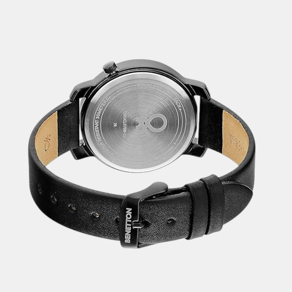 Iconic Women Quartz Black & Green Dial Analog Leather Watch UWUCL0708