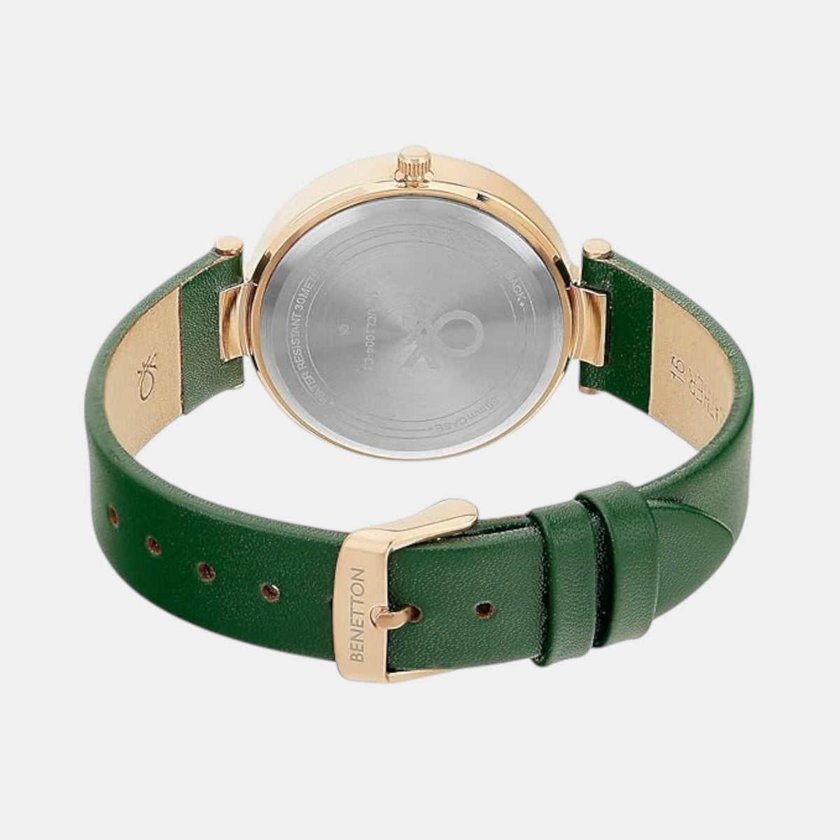 Signature Women Quartz Green Dial Multi-Function Leather Watch UWUCL1004