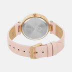 Signature Women Quartz Pink Dial Multi-Function Leather Watch UWUCL1005