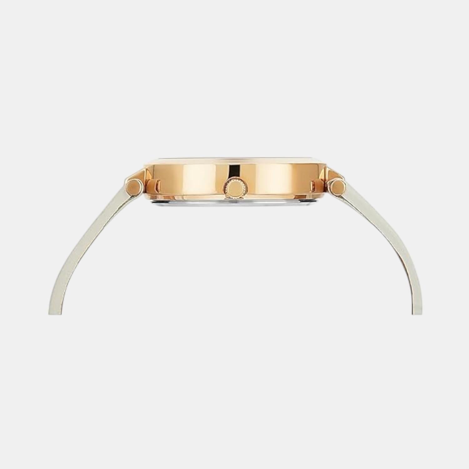 Signature Women Quartz Pink Dial Multi-Function Leather Watch UWUCL1007