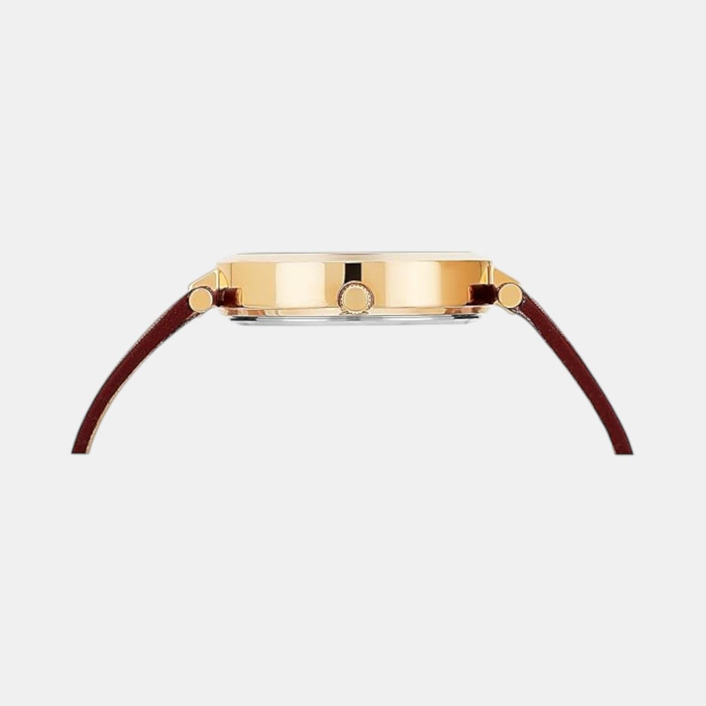 Signature Women Quartz Rose Gold Dial Multi-Function Leather Watch UWUCL1008