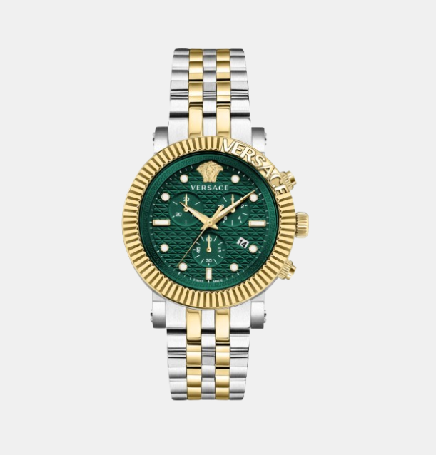 Versace Round Green Chronograph watch