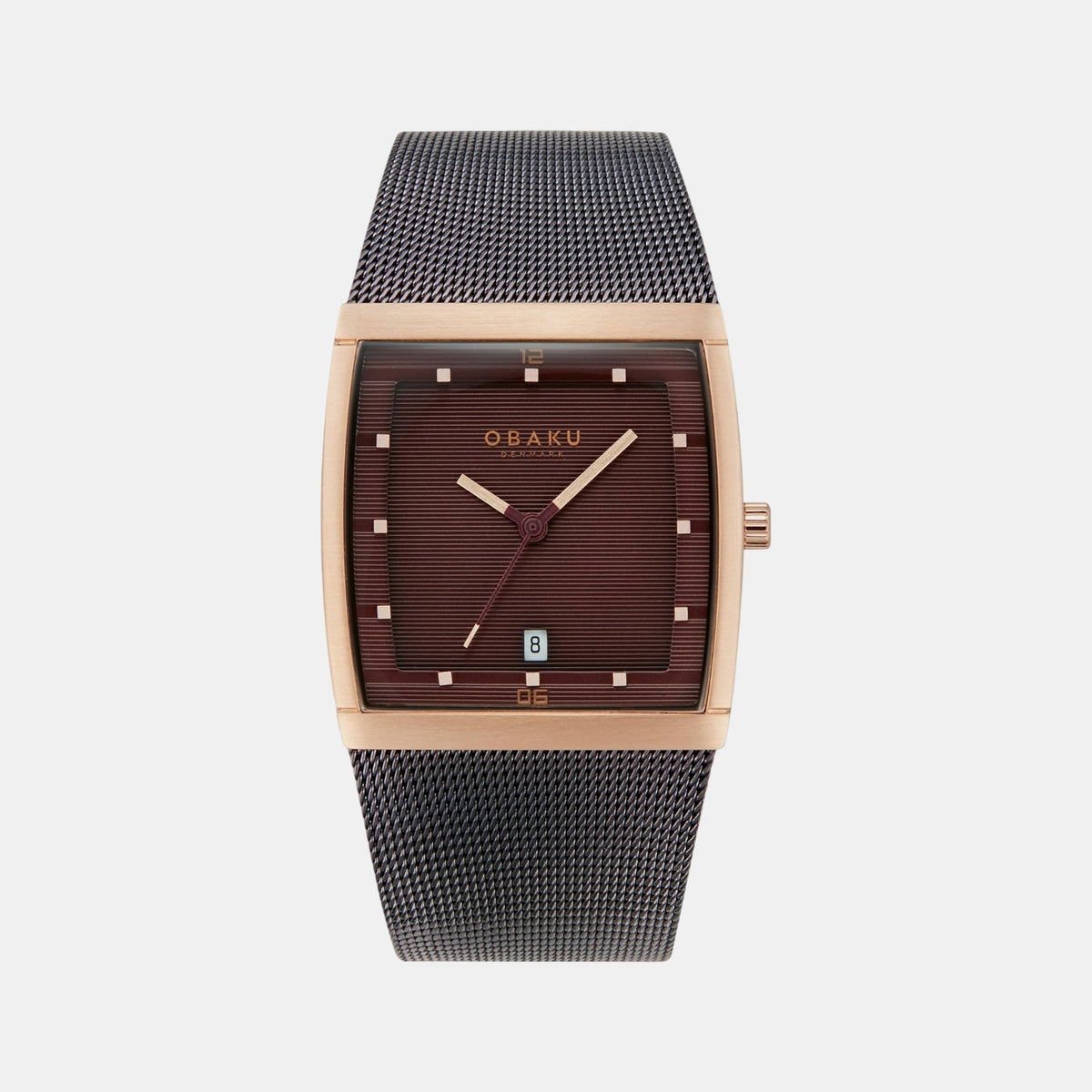 Lund Walnut Men Quartz Brown Dial Analog Stainless Steel Watch V102GDVNMN