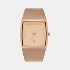 Lund Roses Men Quartz Rose Gold Dial Analog Stainless Steel Watch V102GDVVMV