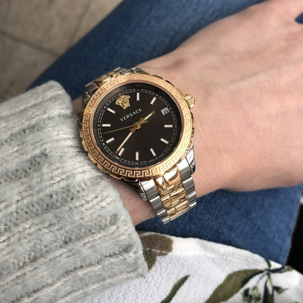 Women Quartz Brown Dial Analog Stainless Steel Watch V12040015