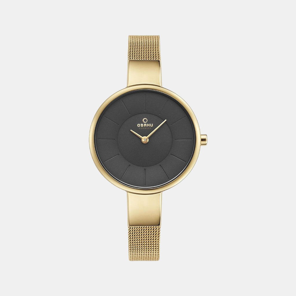 Obaku Round Black Analog watch