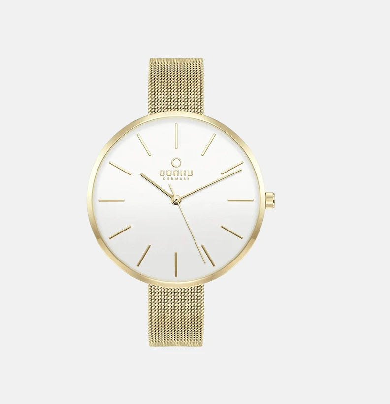 Obaku Round White Analog watch