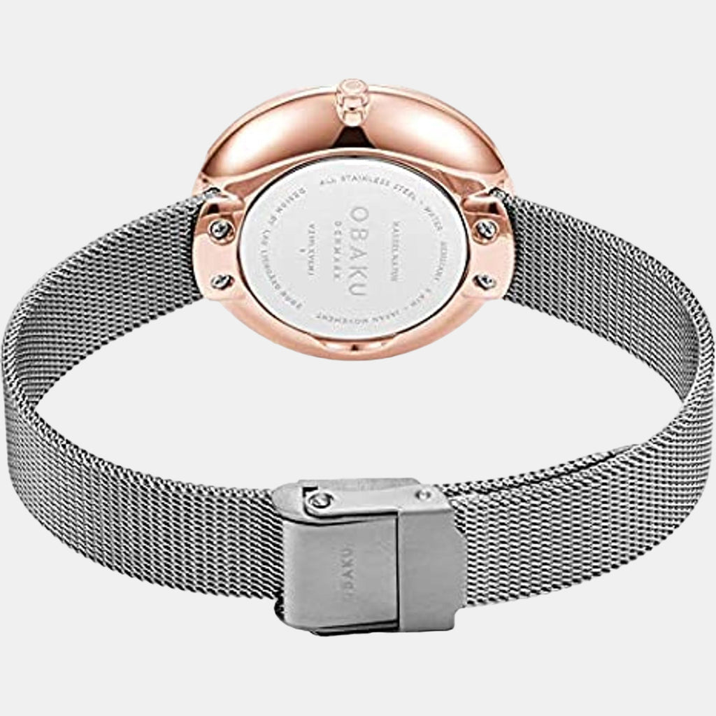 Hassel Natur Granite Women Quartz Black Dial Analog Stainless Steel Watch V219LXVKMJ